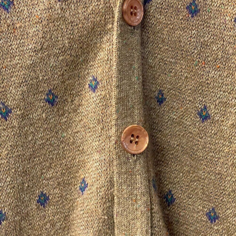 Vintage Robert Bruce Wool Blend Button Cardigan Sweater Grandpa Mr. Rogers XL - Picture 4 of 9